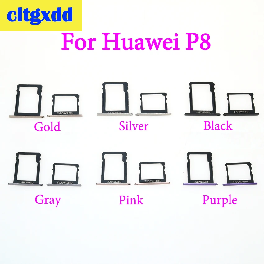 

cltgxdd 1Set New For Huawei P8 SIM Card Tray and Micro SD Card Tray Slot Socket Adapter Replacement Parts