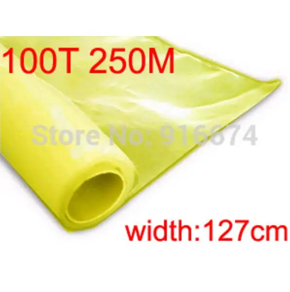 

High quality 1.27x3meters 100T 250M Yellow Polyester Silk Screen Printing Mesh Free shipping