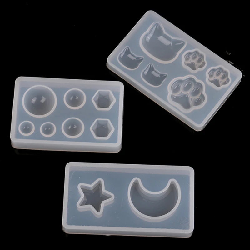 

1pcs Cat Cat Claw Moon Star Heart Liquid Silicone Mold DIY Resin Pendant Mold Resin Necklace Pendant Molds For DIY Craft Making