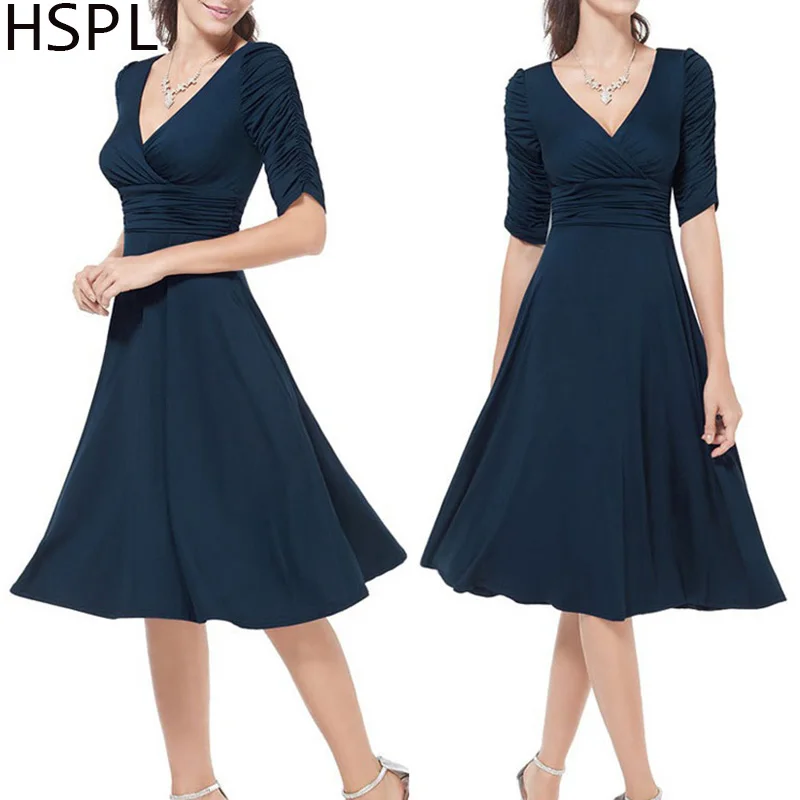 HSPL Women summer Dress Rockabilly Business Office Work