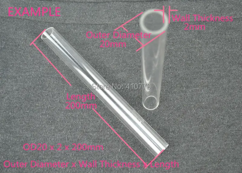 6 THZ Acrylic Plexiglass Clear Tube