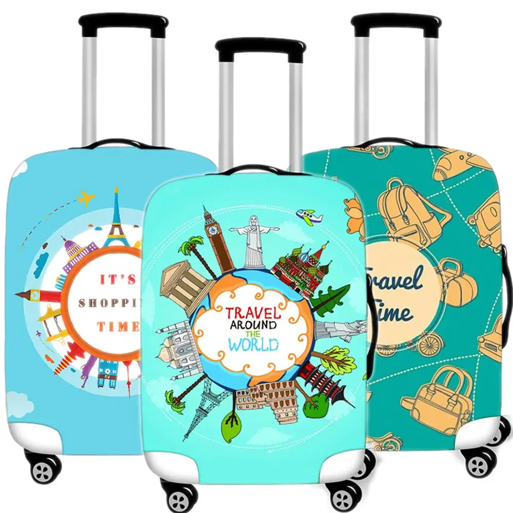 

Creative Fashion Suitcase Case Protective Cover Travel Luggage Thicken Dust Cover Accessories Suitcases Organizer 18 To 32 Inche