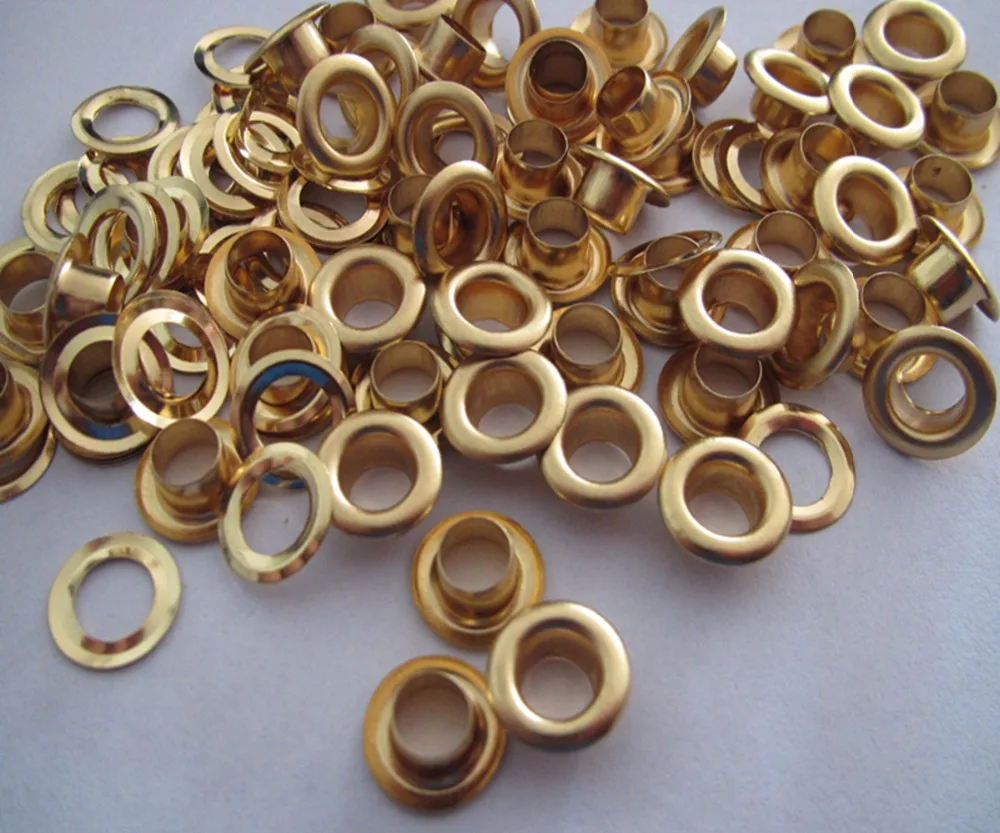 5 мм латунный Цвет золота для одежды люверсы для одежды clavus золотого цвета 1000 набор