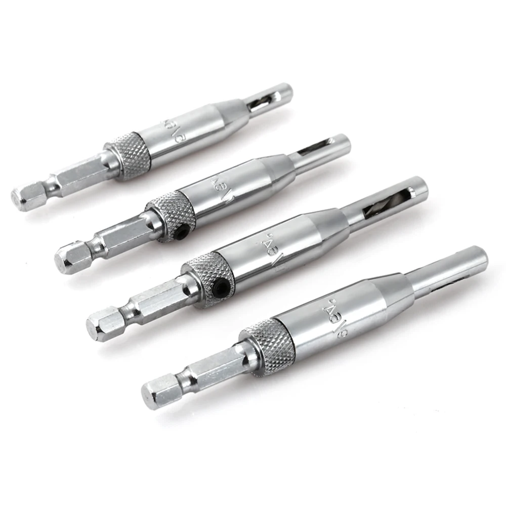 4pcs Self Centering Hinge Drill Bits Set Door Pilot Holes HSS 1