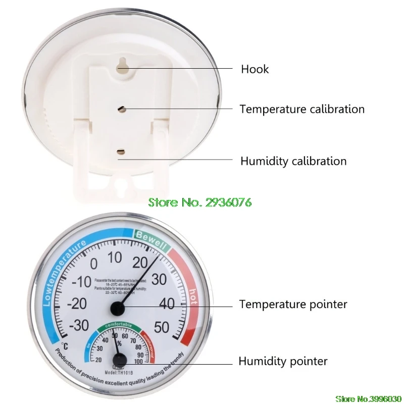 Бытовой Аналоговый термометр, гигрометр, измеритель температуры и влажности