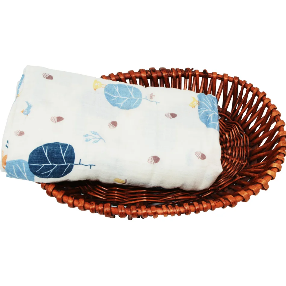 Детские пеленки Miababy из бамбукового хлопка и муслина можно использовать в
