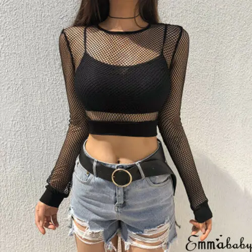 fishnet womens tops