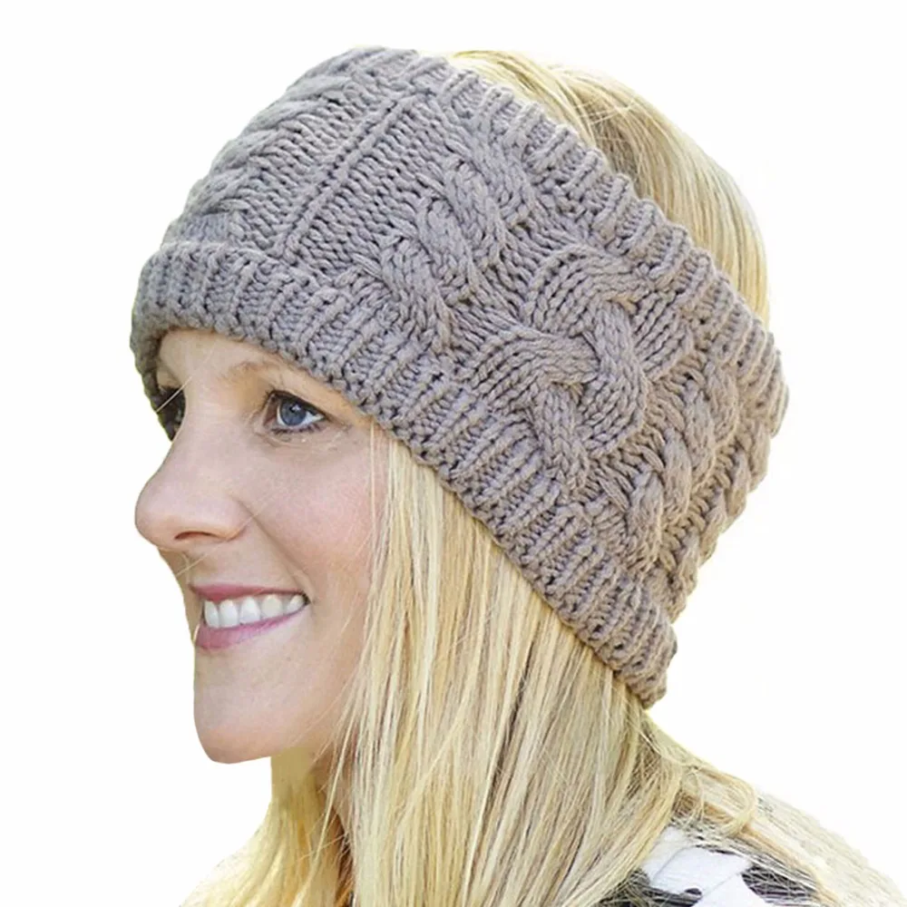 

Women Knitted Headband Turban Girls Head Hair Band Winter Headbands Warm Headwear Accessories