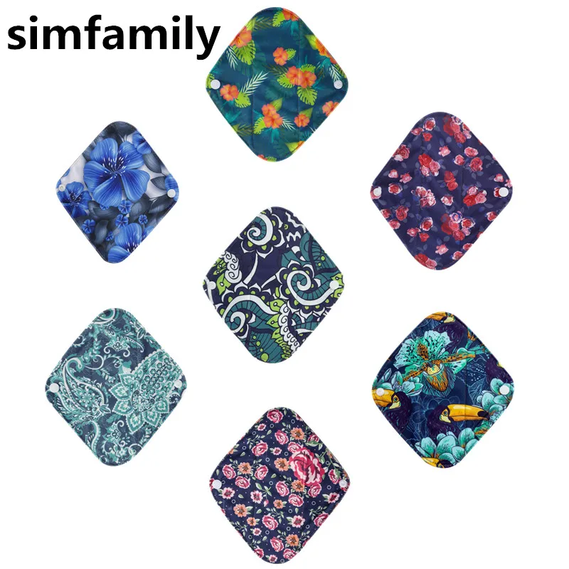 [simfamily] 10pcs Feminine Hygiene bamboo Panty Liner Reusable Waterproof Bamboo Material Menstrual Cloth Sanitary Pads