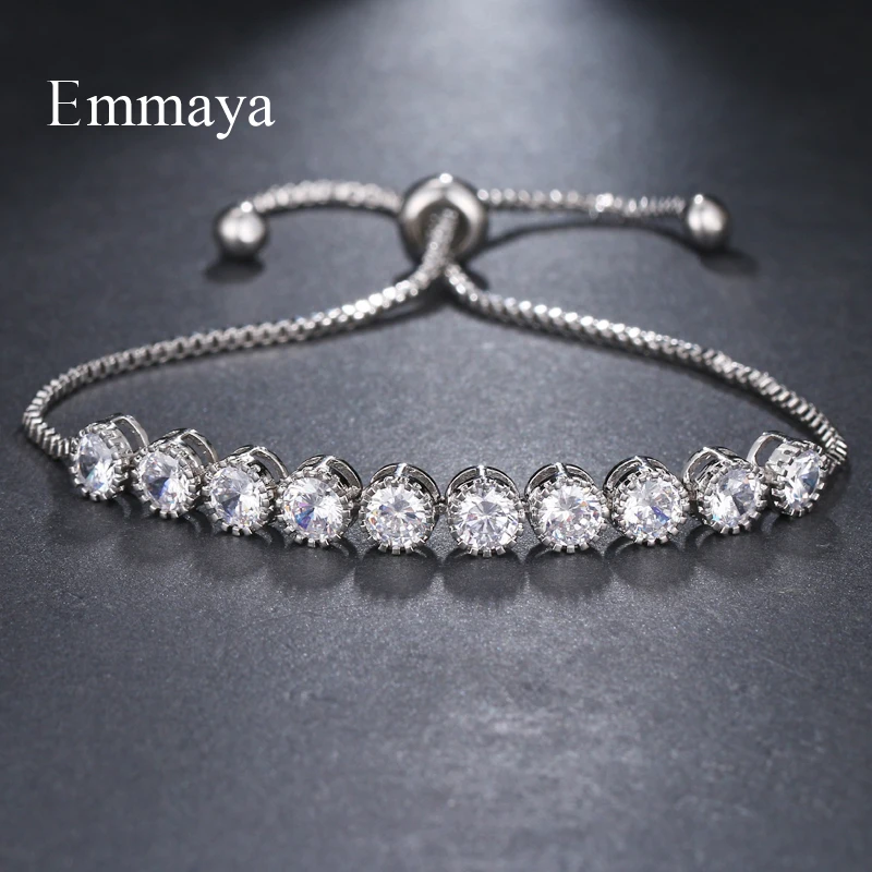 Emmaya модный простой Шарм многоцветный Регулируемый Круглый Кристалл AAA Цирконий
