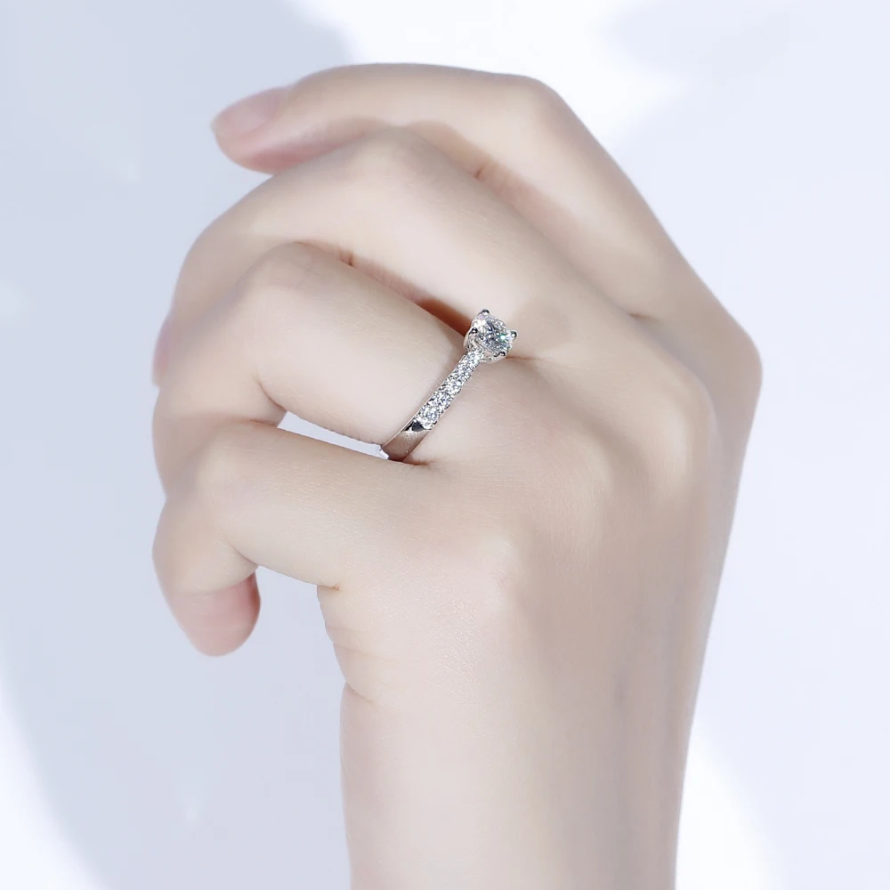 solitaire engagement ring moissanite ring (5)