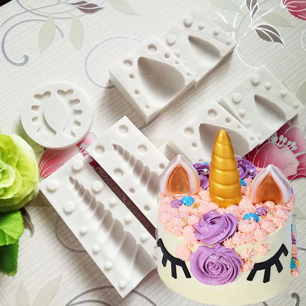 3D Unicorn Baking Molds Cake Decorative Fondant Decorating 3D Unicorn Baking Molds Cake Decorative Fondant Decorating