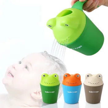 

Lovely Cartoon Frog Shampoo Rinse Cup Baby Bathing Cup Children Kids Baby Shower Bailer Cup Newborn Water Spoon Wash Cups