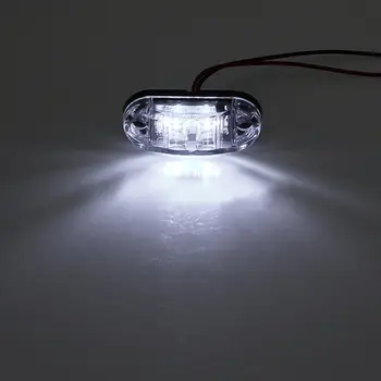

White LED Side Marker Lights For Car Truck Trailer 10V-30V 12LM 50000 Hours