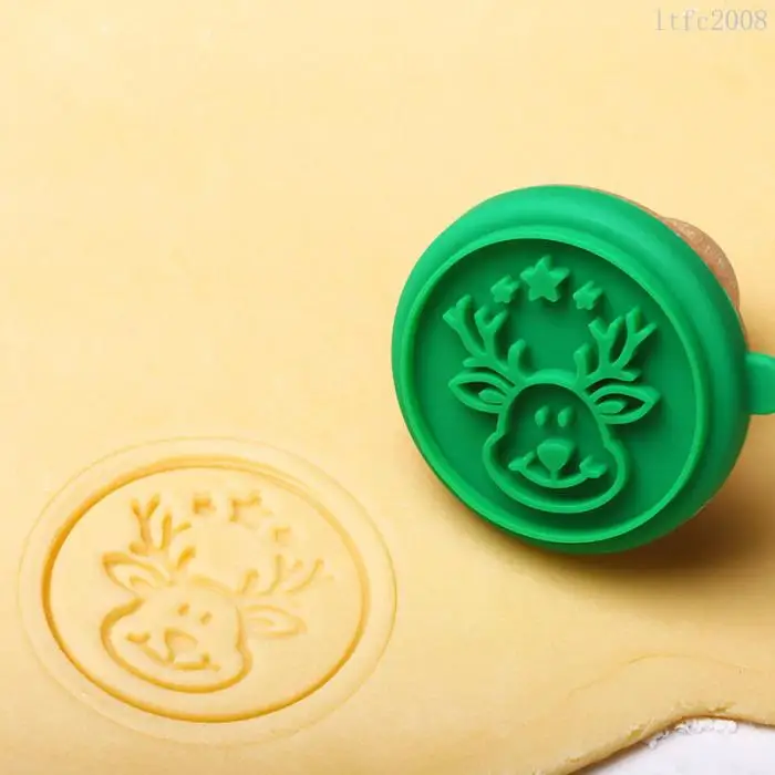 Рождество 1 набор силиконовых печенье "сделай сам" штамп Fondant Mold Печенье формочки для тиснения кондитерский шприц для украшения изделий инструмент GHS99