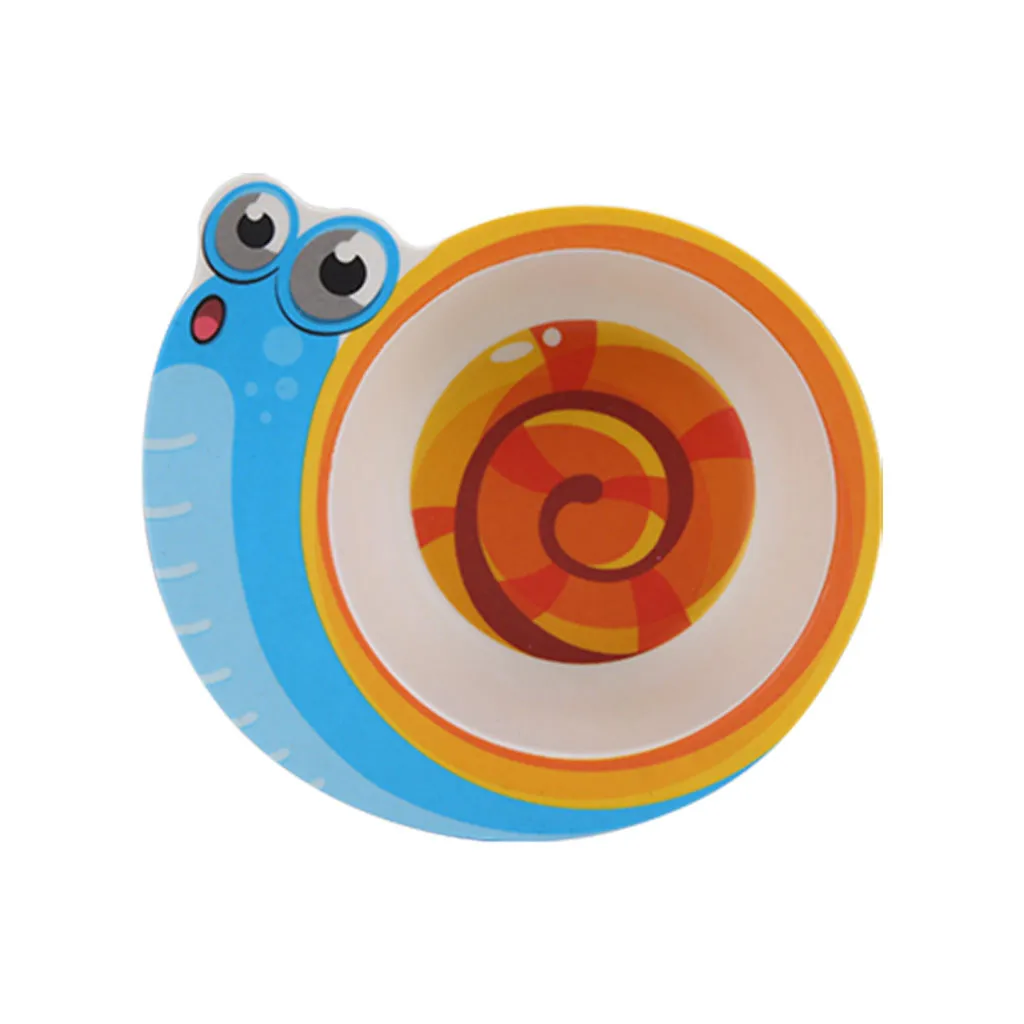 C Bamboo Fiber Children's Cartoon Bowl Environmental Protection Baby Cutlery Bowls Miska Cuenco Lancheira Escolar Infantil Чаша - Цвет: C