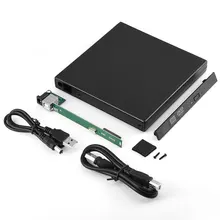 Диск настольный оптический привод Корпус 12,7 мм ноутбук SATA USB 2,0 портативный 480 Мбит cd-rom корпус для DVD мобильный ПК ABS ноутбук