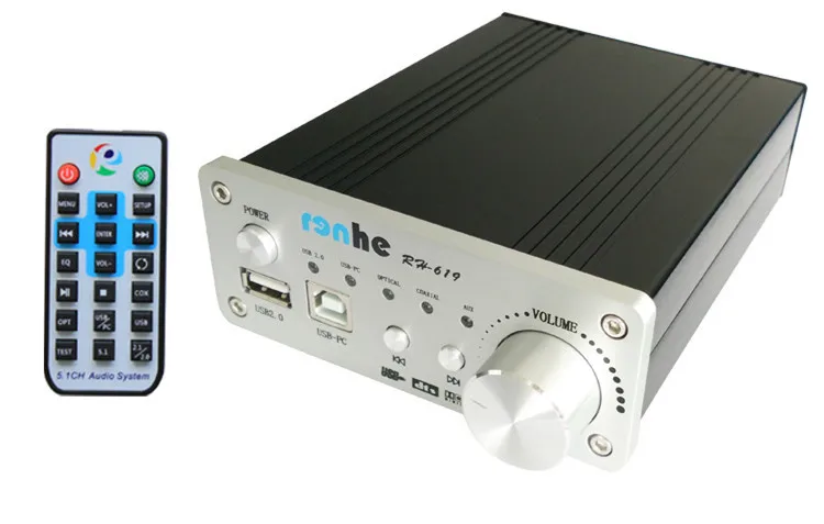 

RH619 digital audio fiber coaxial DTS Dolby AC3 decoder USB Converter USB 5.1 Analog DAC