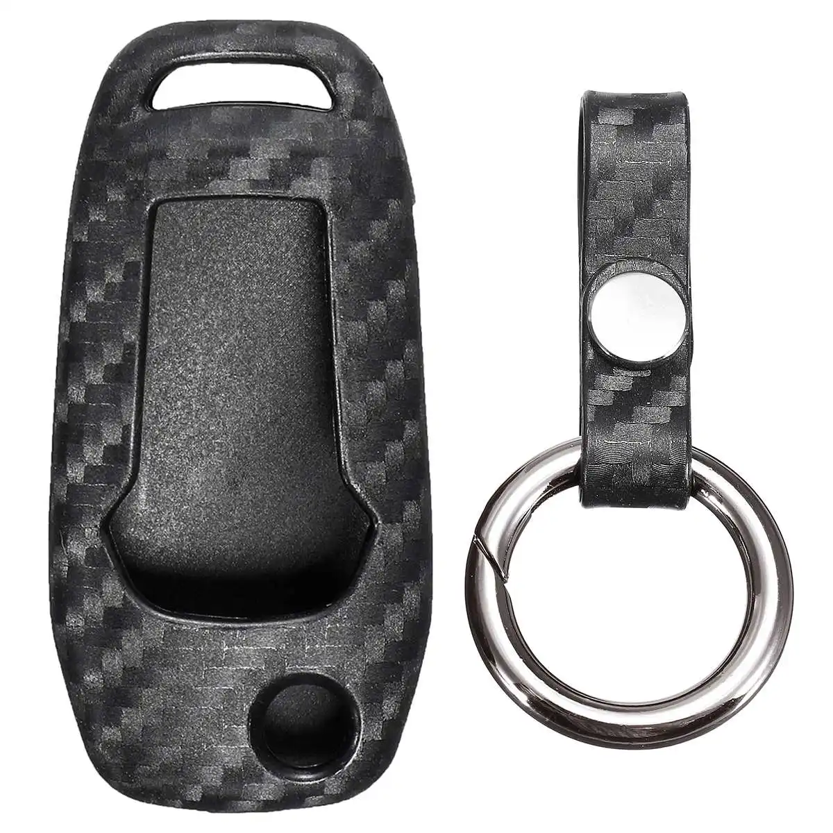 1 Pcs Carbon Silicone Car Key Fob Cover Case Skin Shell 5 Button for Ford F150 F350 F450 F550 for Mustang for Fiesta Styling