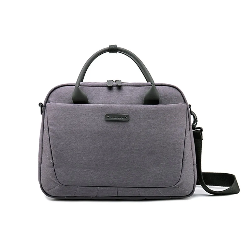 Сумки для ноутбука, водонепроницаемая сумка для ноутбука Macbook Air Pro, сумка на плечо для ноутбука, портфель для работы и путешествий, сумка для мужчин и женщин - Цвет: Темно-серый