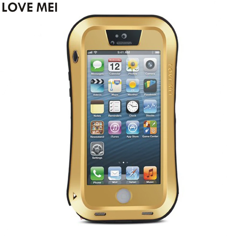 bilder für Für apple iphone 5 5 s 5g se abdeckung wasserdicht stoßfest case liebe mei leistungsstarke gorilla gehärtetem glas fest aluminium metall abdeckung bilder für Für apple iphone 5 5 s 5g se abdeckung wasserdicht stoßfest case liebe mei leistungsstarke gorilla gehärtetem glas fest aluminium metall abdeckung