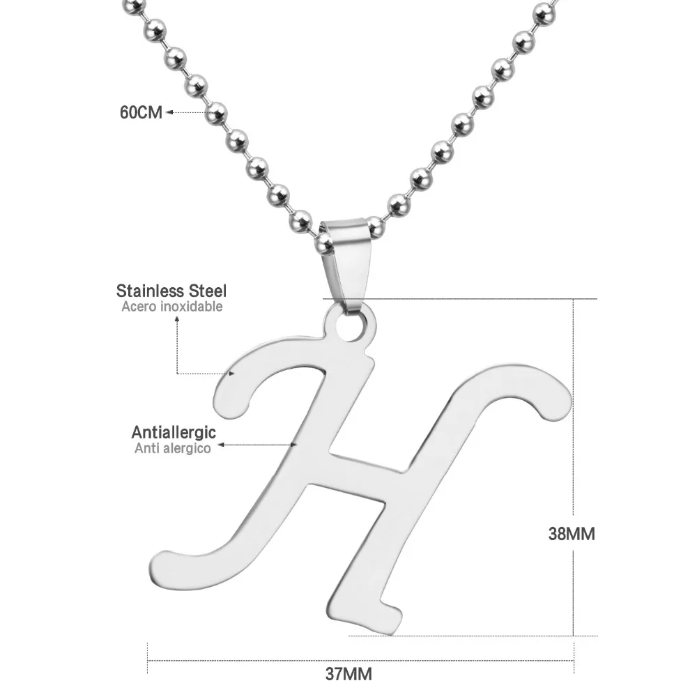 Роскошное 26 ожерелье с подвеской в виде буквы алфавита для женщин, золотое/серебряное ожерелье с буквами и цепочкой, ювелирное изделие в подарок