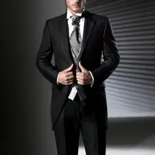 Модное платье жениха для танцев/мужчины подходит для тонкого свадебного платья жениха, в том числе(пальто+ галстук+ брюки+ жилет