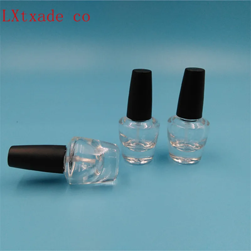 

Free Shipping 3ml Clear Lucency Glass Nail Polish Empty Bottle with Little Brush Glass Empty Cosmetic Containers