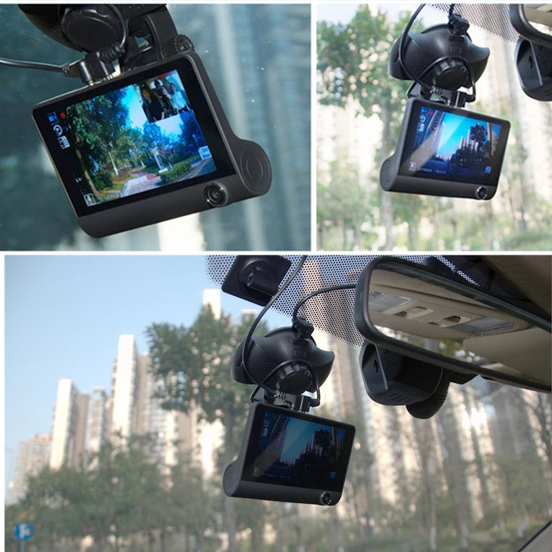 Автомобильный видеорегистратор 4 0 Full HD 1080P 3 камеры заднего вида DashCam