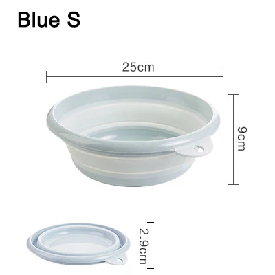MSJO складное ведро для туризма, портативное ведро для умывальника, складное ведро для кухни, машины, ванной, для мытья одежды, для путешествий, кемпинга - Цвет: Blue S Bucket