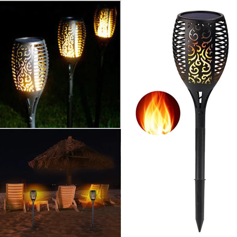 

Solar LED Flame Lamp Waterproof Lawn Path 96 LEDs Romantic Flicker Effect Torch Lights Outdoor LED Fire Light Garden Decoration