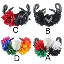 1 шт. повязка на голову на Хэллоуин Рог яка Тиара для волос повязка на голову обруч на волосы головной убор