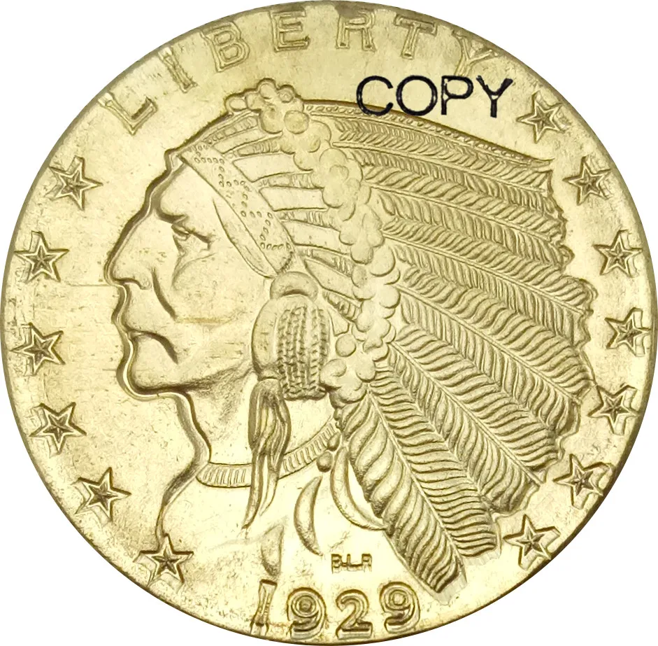 United States Indian Head 5 Dollars Gold 1929 Brass Copy Coins Coin Coins Coin Goldcoin Copy Aliexpress