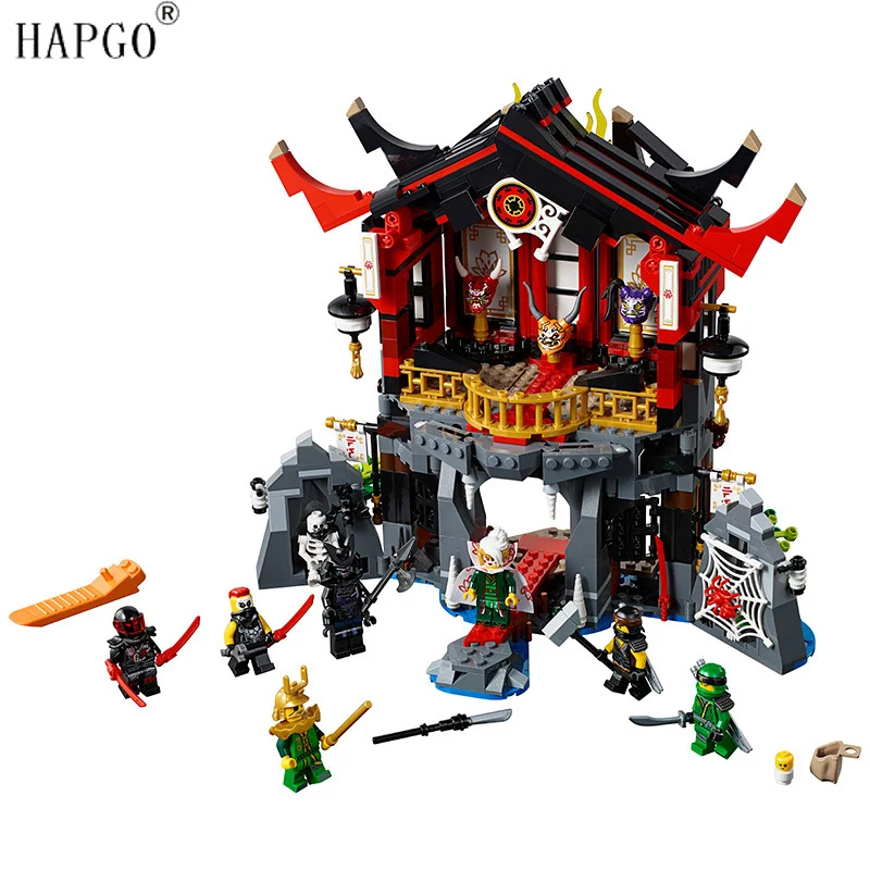 

New Ninja Sets Temple of Resurrection Compatible With Legoingly Ninjago 70643 Buliding Blocks Toys For 8-14 Boys Christmas Gifts