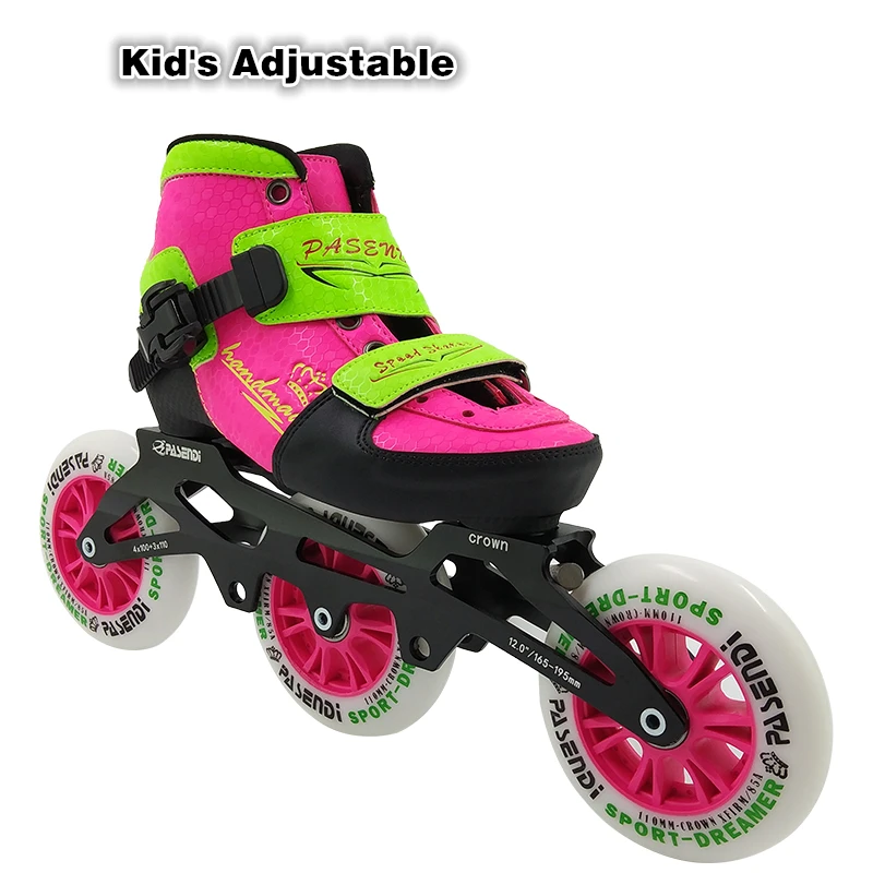 طفل قابل للتعديل التحدي 3 أو 4 عجلة مضمنة تزلج السرعة حزمة الأسطوانة مضمنة التمهيد ضبط أحذية ل الطفل الفتيات الفتيان