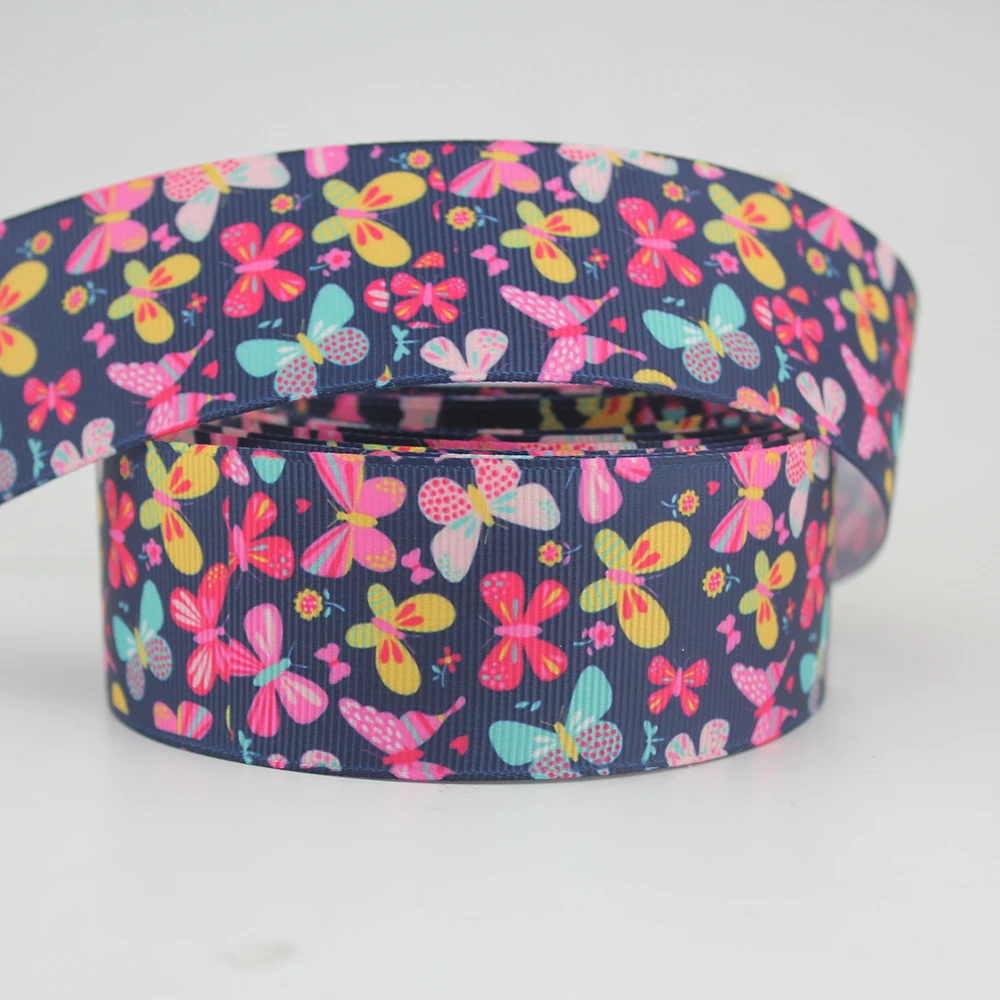 navy butterfly grosgrain ribbon (2)