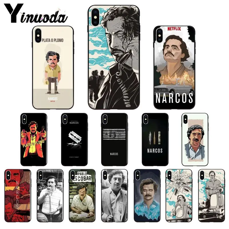 

Yinuoda Narcos TV series Pablo escobar Novelty Newly Arrived Black Cell Phone Case for iPhone 8 7 6 6S Plus 5 5S SE XR X XS MAX