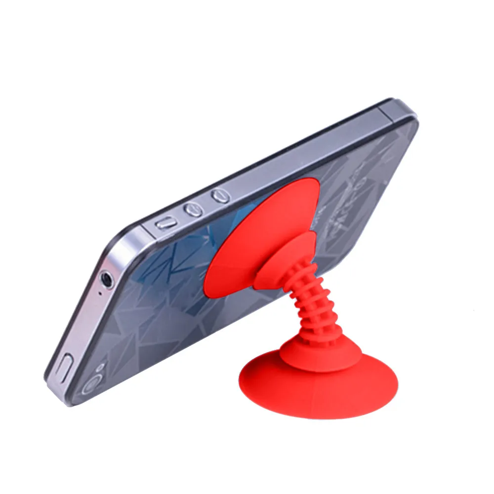 Автомобильный держатель телефона Универсальный кронштейн силиконовый смартфон gps кронштейн для Iphone XR XS 6 6 S 7 8 Plus - Название цвета: Красный