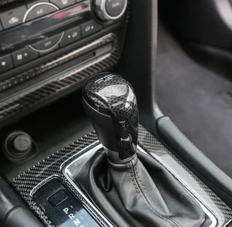 Высокое качество углеродного волокна/ABS хром Шестерни крышка головки Шестерни рычаг Крышка ручка переключения передач крышка для Mazda 3 Axela