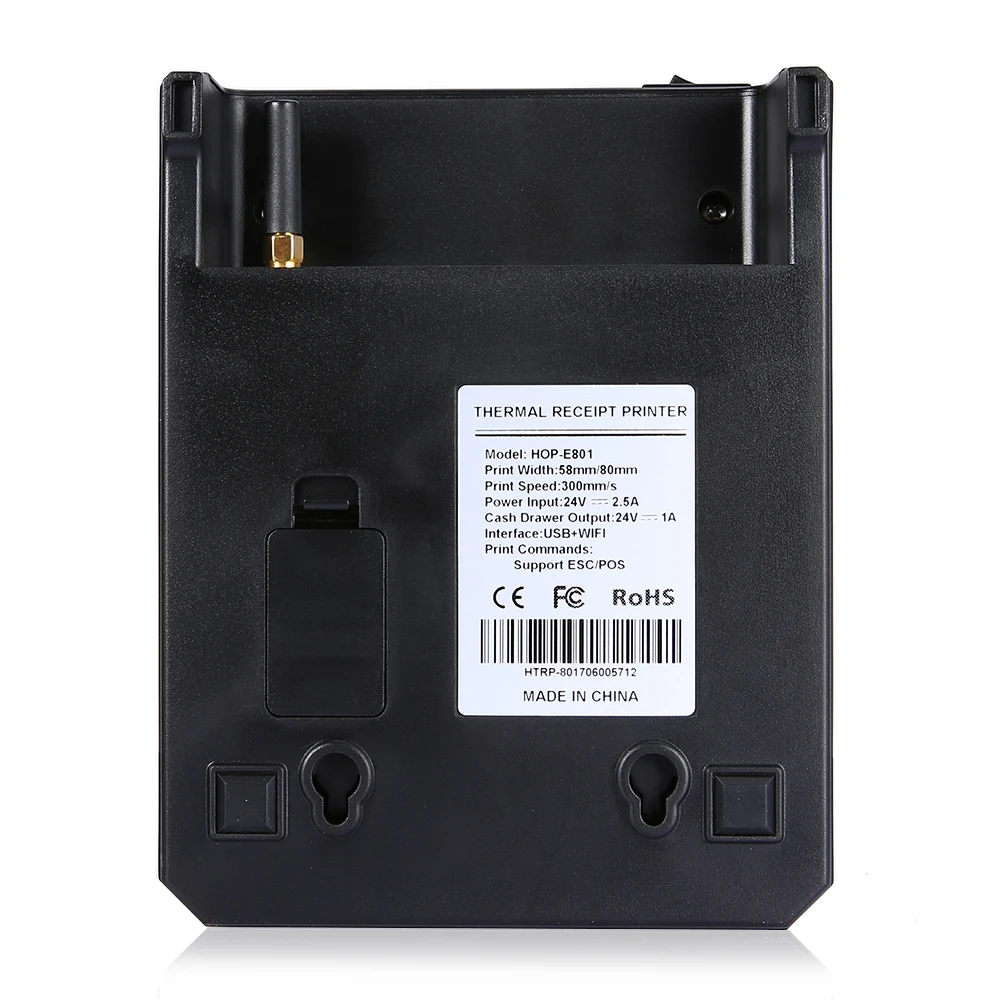 HOIN HOP E801 USB/Bluetooth/WiFi Термальный чековый принтер более быстрая скорость POS для Android iOS