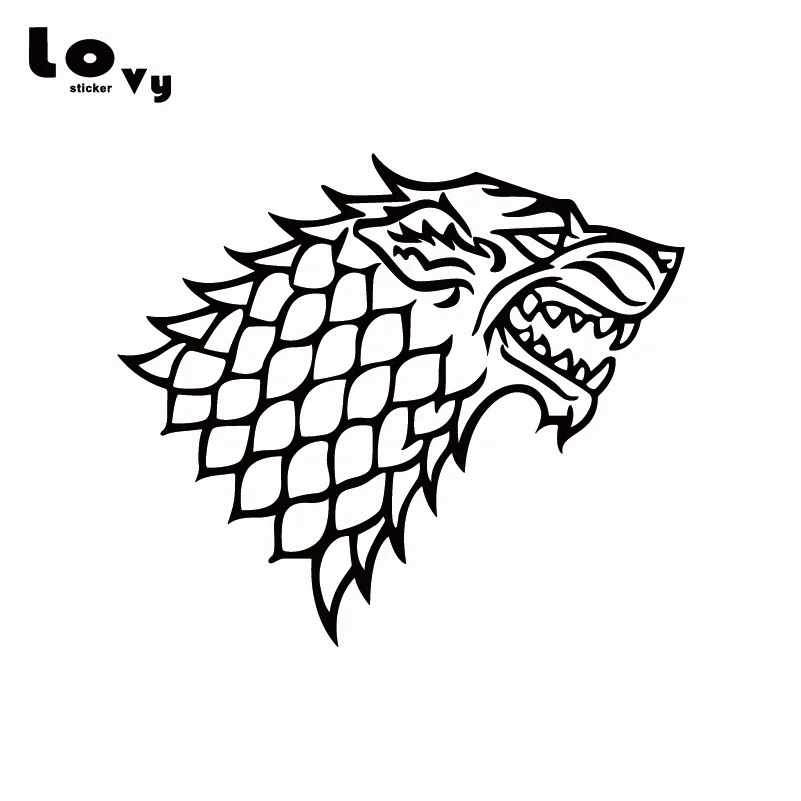 

Game Of Thrones House Of Stark Direwolf Vinyl Wall Sticker/Decal for Bedroom Living Room Home Decor WA0270