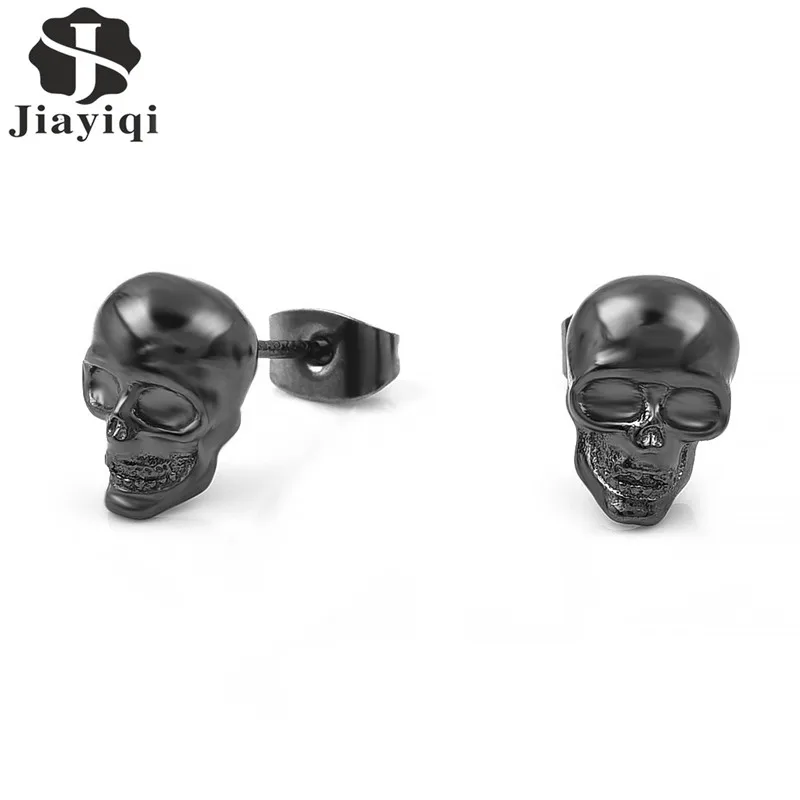 

Jiayiqi Fashion Skull Earrings Retro Jewelry Hot Sale Punk Hip Hop Earrings Personality