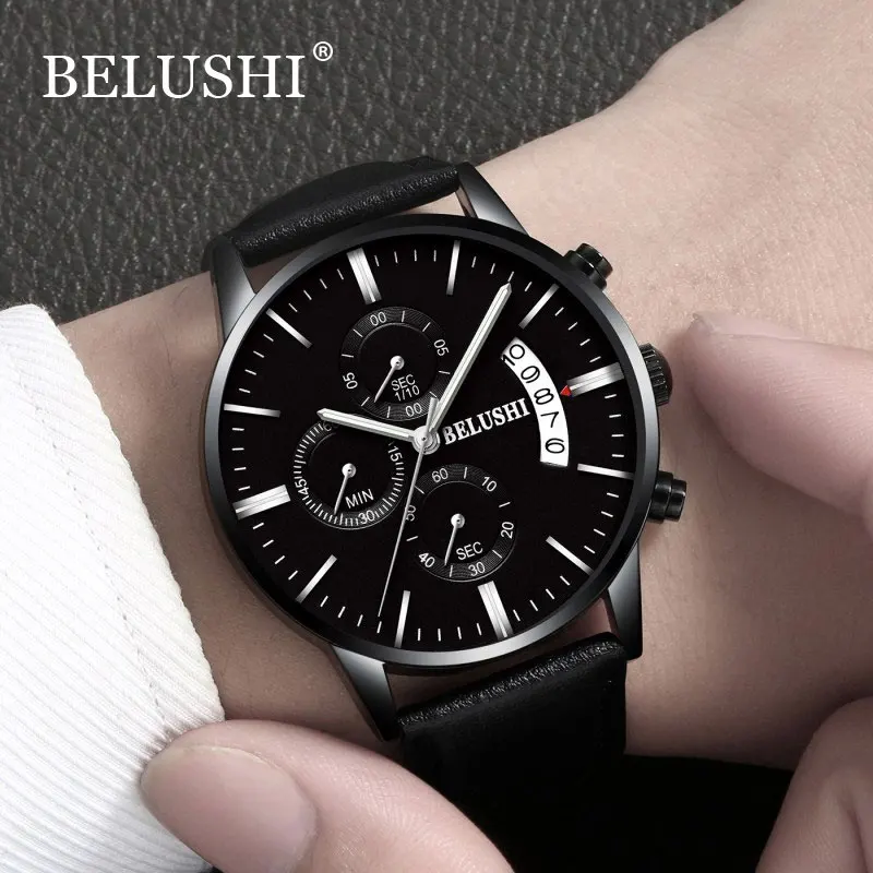 

Fashion men's genuine watches luminous needles waterproof business casual timing calendar multi-function tide Luxury montre homm