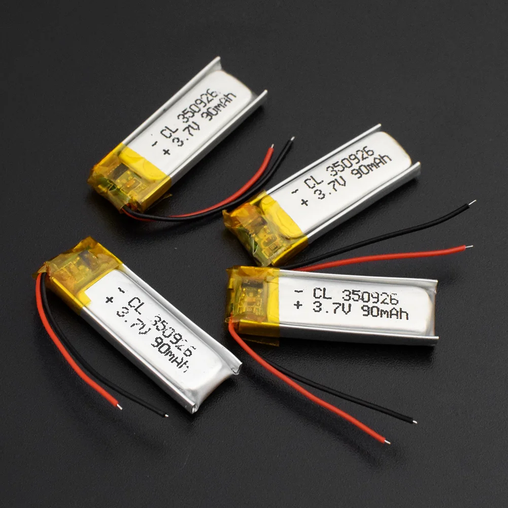 Портативная литиевая батарея 3,7 V 90mAh Li-Po 350926 перезаряжаемые батареи для MP3 MP4 Bluetooth гарнитуры gps pos машины