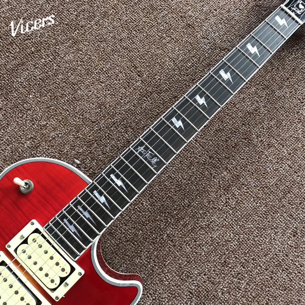 Nuevo estilo frehley firma guitarra chino guitarra frehley 3 tres pastillas de guitarra eléctrica de alta calidad guitarra