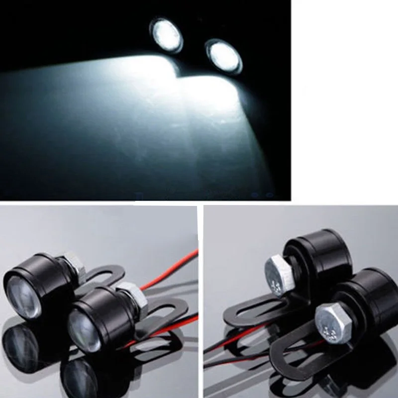 2X 120 LM Motorcycle White LED Spotlight Headlight Driving Light Motorbike Spotlights Accessory Motor Fog Spot Head Light