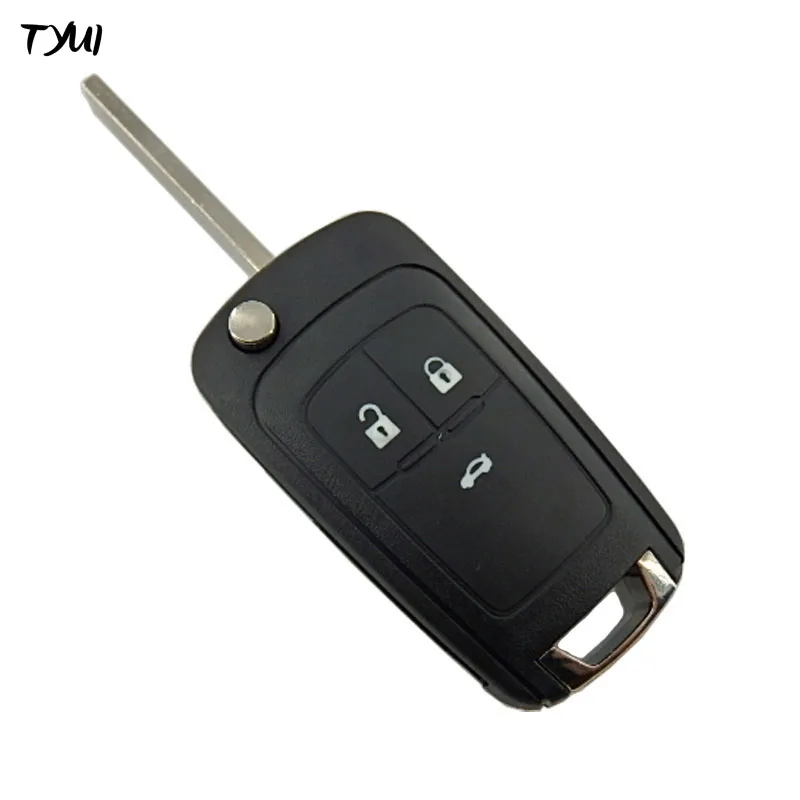 TYUI ABS Mental 3 Buttons Remote Car Key Shells Case For Opel Astra Vauxhall Insignia Flip