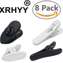 XRHYY, 2 размера, 8 шт., 360 градусов, поворот, крепление для наушников, кабель, зажим для одежды, для большинства Bose Monster, sony, Sennheiser, гарнитура, наушники