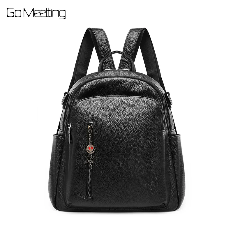 

New Arrival Women Backpack 100% Genuine Leather Ladies Travel Shoulder Bags Preppy Style Schoolbags For Girls Knapsack Holiday