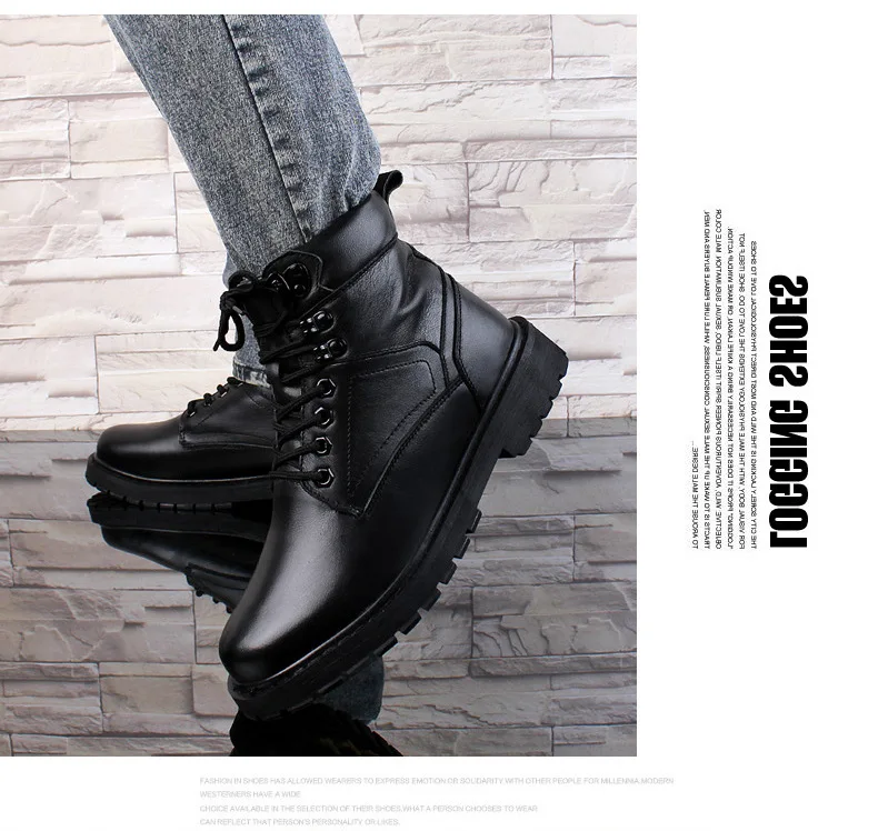 Reetene/модные мужские ботинки из натуральной кожи; качественные брендовые зимние ботинки; осенние мужские ботинки; большие размеры 37-50